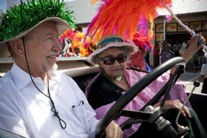 Gladys Thomas and Hans Zwets enroute to the eMzantsi Carnival