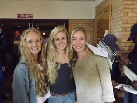 Aneri Swanepoe, Lisa van Oudtshoorn and Carmen Campagnolo allachieved A aggregates at Fish Hoek High School. Photo supplied.