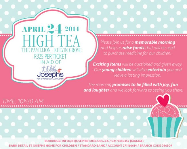 St Joseph's High Tea Invite