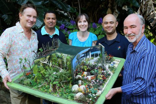 Kirstenbosch – South Africa Chelsea Flower Show team with the South African exhibit. Photo provided by Hippo Communications