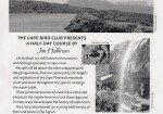 The Cape Bird Club presents a half day course by Jim Hallinan titled 'Hoerikwaggo (the mountain of the sea)...'